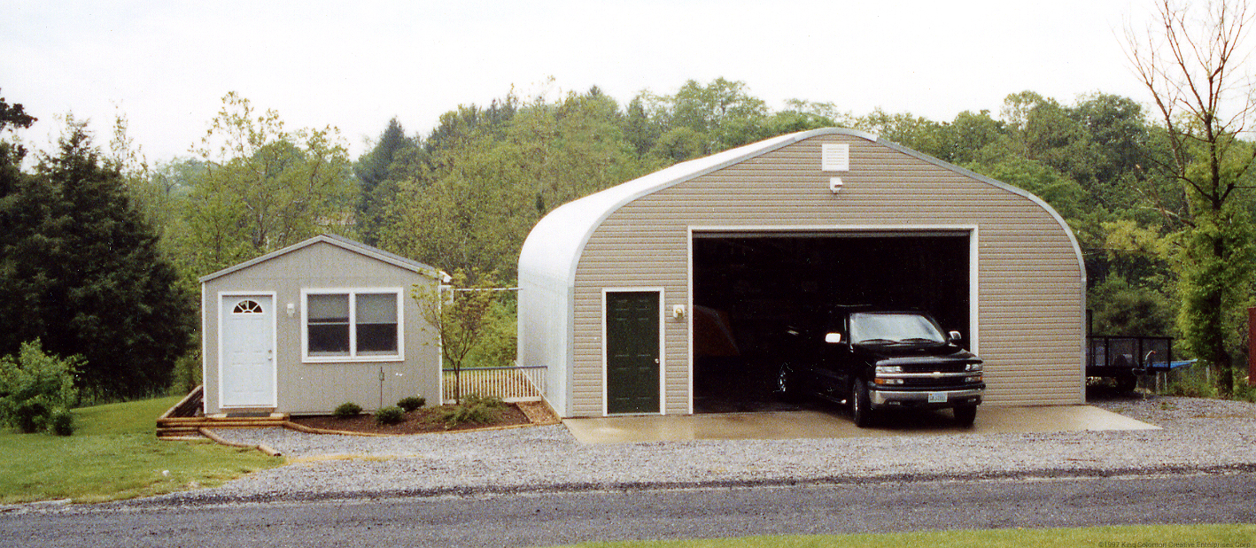 Steel storage sheds